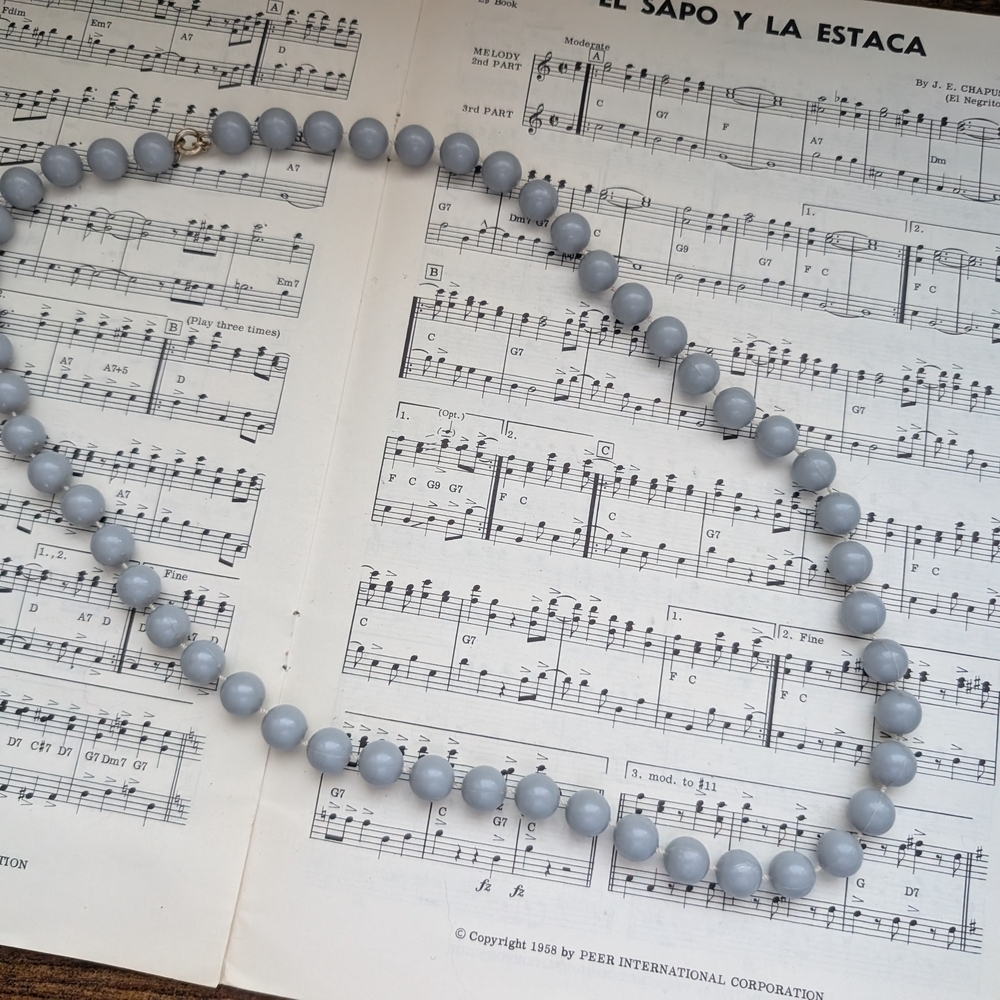 Gray Beaded Necklace